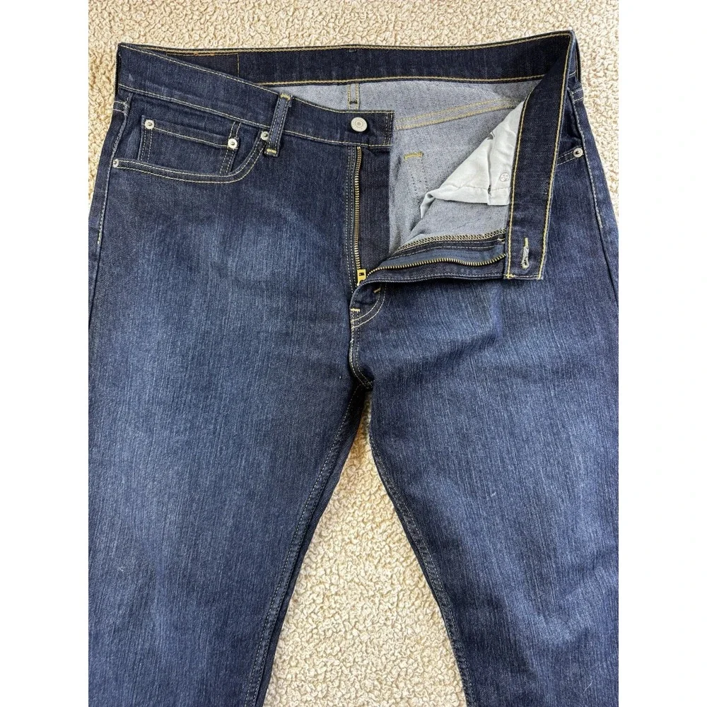 Levi's 505 Jeans Mens 36x32 Dark Wash Regular Fit Straight Leg Denim Classic Zip